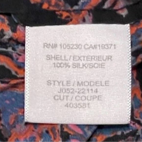 Joie Paisley Boho Blouse Fallcore‎ Artcore Designer Top Flowy Romantic Silk Sz L - Picture 11 of 12